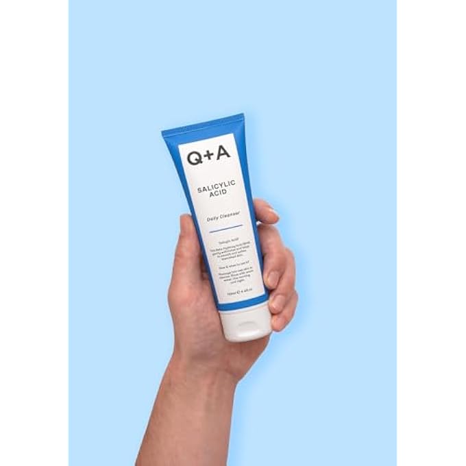 Q+A SALICYLIC ACID CLEANSER - EXFOLIATING FACIAL WASH FOR CLEAR SKIN BLEMISHES & PORES WITH BETAINE & ALLANTOIN, VEGAN, CRUELTY FREE, UK 125ML - Image 4